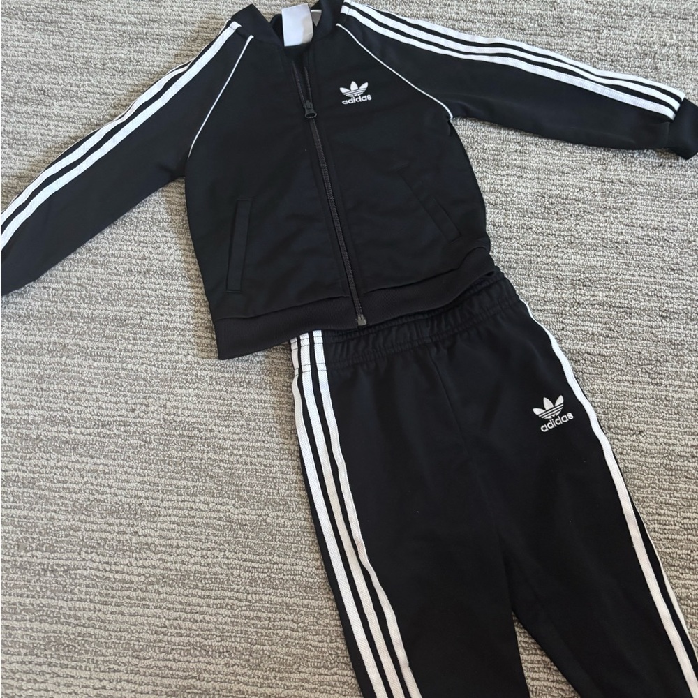 Toddler black ADIDAS track suit - excellent condition
